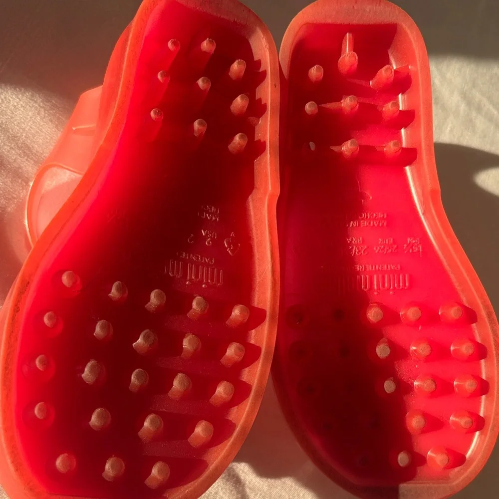 Mini Melissa Kids Orange Star Sandals